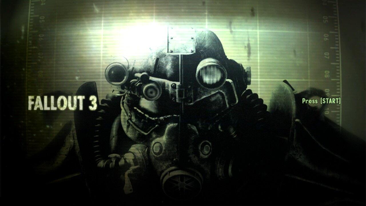 Fallout 3 title screen for Xbox 360